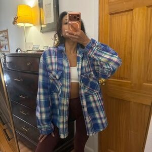 Oversized Blue Flannel